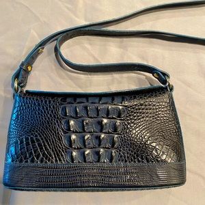 Brahmin vintage dark blue small crossbody handbag. Excellent clean condition.